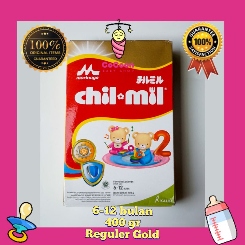 Susu Formula Bayi Morinaga Chil Mil Gold Reguler 6-12 Bulan 400 gr