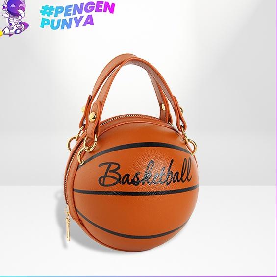 Menarik.. Tas Wanita Bentuk Bola Basket | Tas Bola | Tas Bola Basket | Tas Selempang | Multifungsi |