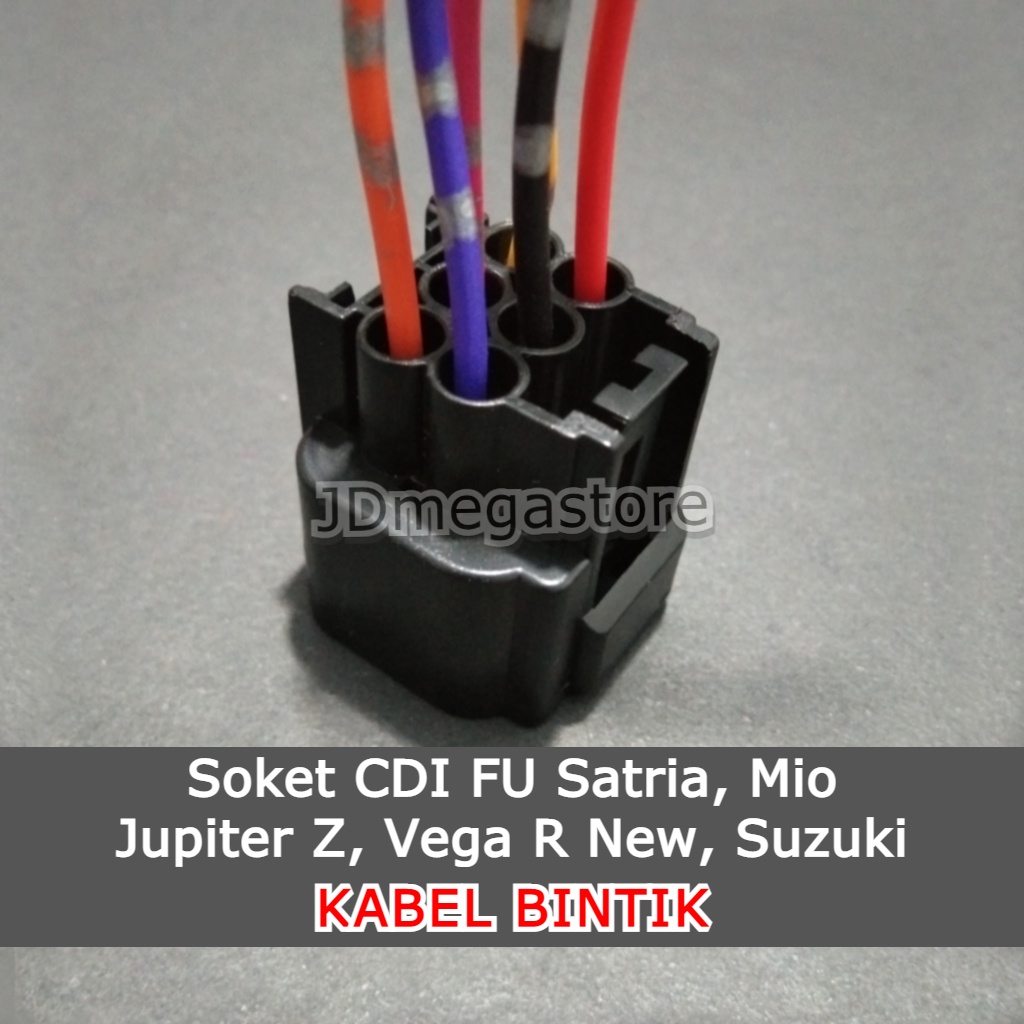 (Grosir/COD) Soket CDI Satria FU, Mio, Jupiter Z, Smash, Vega R New - 6 KABEL BINTIK