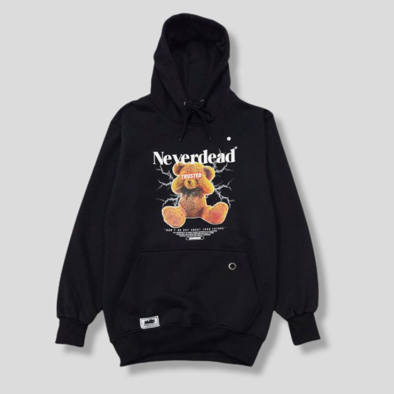 TRIPLE XTREME / HOODIE NEVERDEAD BLACK / BEAR 002