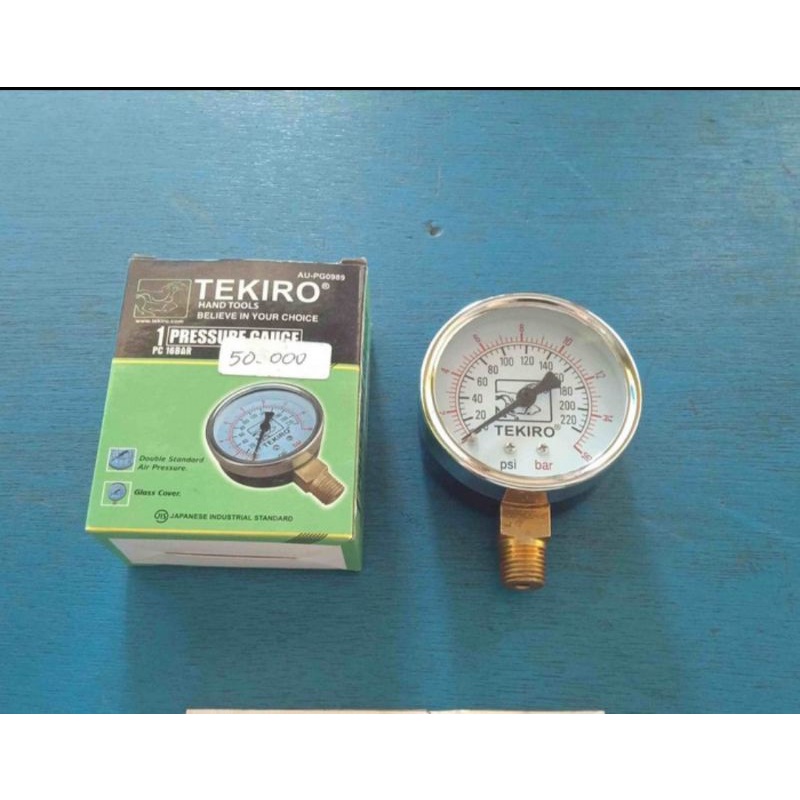 Manometer Pressure Gauge 16 Bar Tekiro