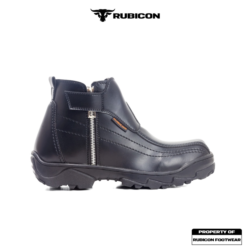 RUBICON CB BROWN SEPATU BOOTS PRIA SAFETY UJUNG BESI RESLETING TRACKING PROYEK KERJA KANTORAN