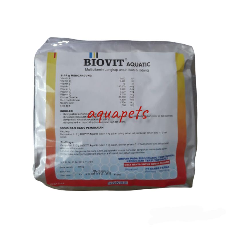Biovit Aquatic Sanbe Multivitamin Ikan dan Udang 500gr