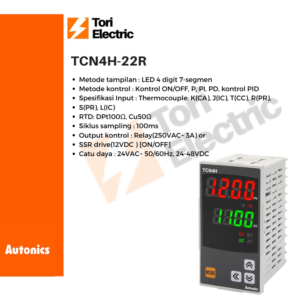 AUTONICS TEMPERATURE CONTROLLER TCN4H 22R TCN4H-22R 100% ORI