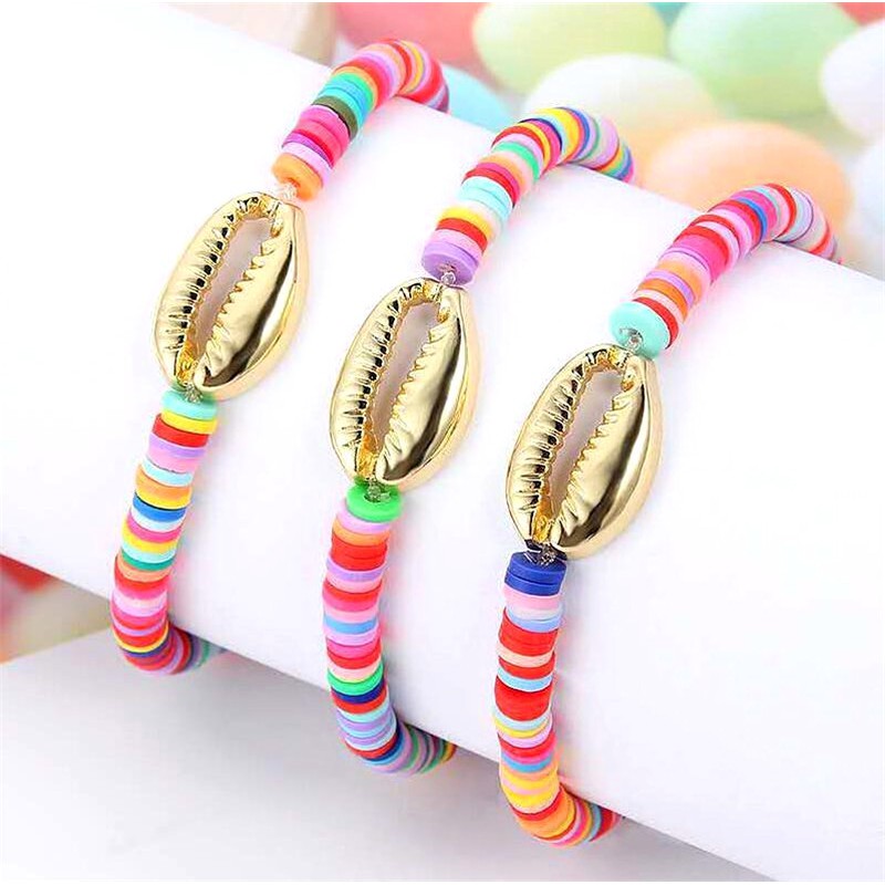 Spacer Bahan Tanah Liat Lembut Warna-Warni Ukuran 38cm/6mm Untuk Membuat Kalung Dan Gelang