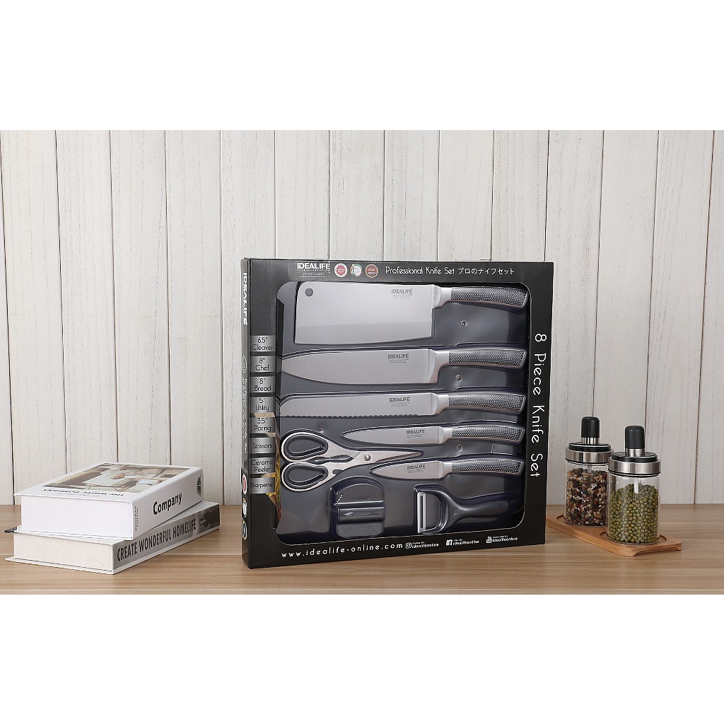 Idealife Perlengkapan Pisau Gunting Dapur - Professional Knife Set IL-163S / IL 163 S