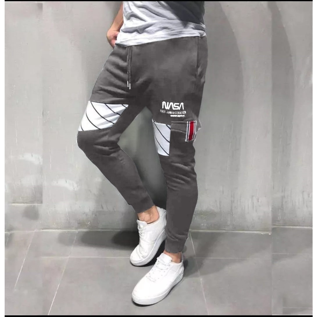 KIYOWO-Celana Jogger Pria Panjang SweatPants Pria jogger Pants Nasa Pantai Training Santai Cowok original