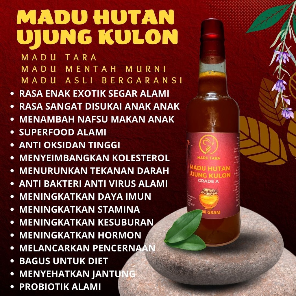 MADU HUTAN UJUNG KULON MADU ASLI MADU MENTAH MURNI RAW HONEY MADU TARA