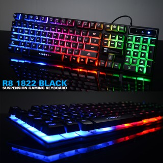 GRATIS ONGKIR R8 1822 Bakclight Gaming Keyboard - Black