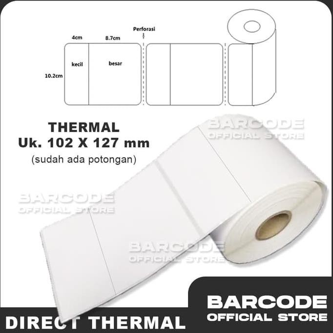 

Favorit] Label Barcode Direct Thermal 102 X 127 Mm Gap Core 1" (1Line) Resi Jne