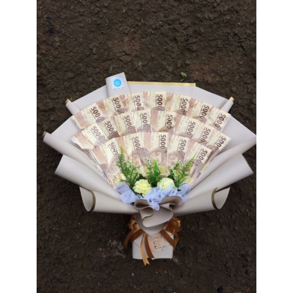 Buket Uang 20 Lembar/Buket Uang Asli/Money Bouquet/Hadiah Wisuda