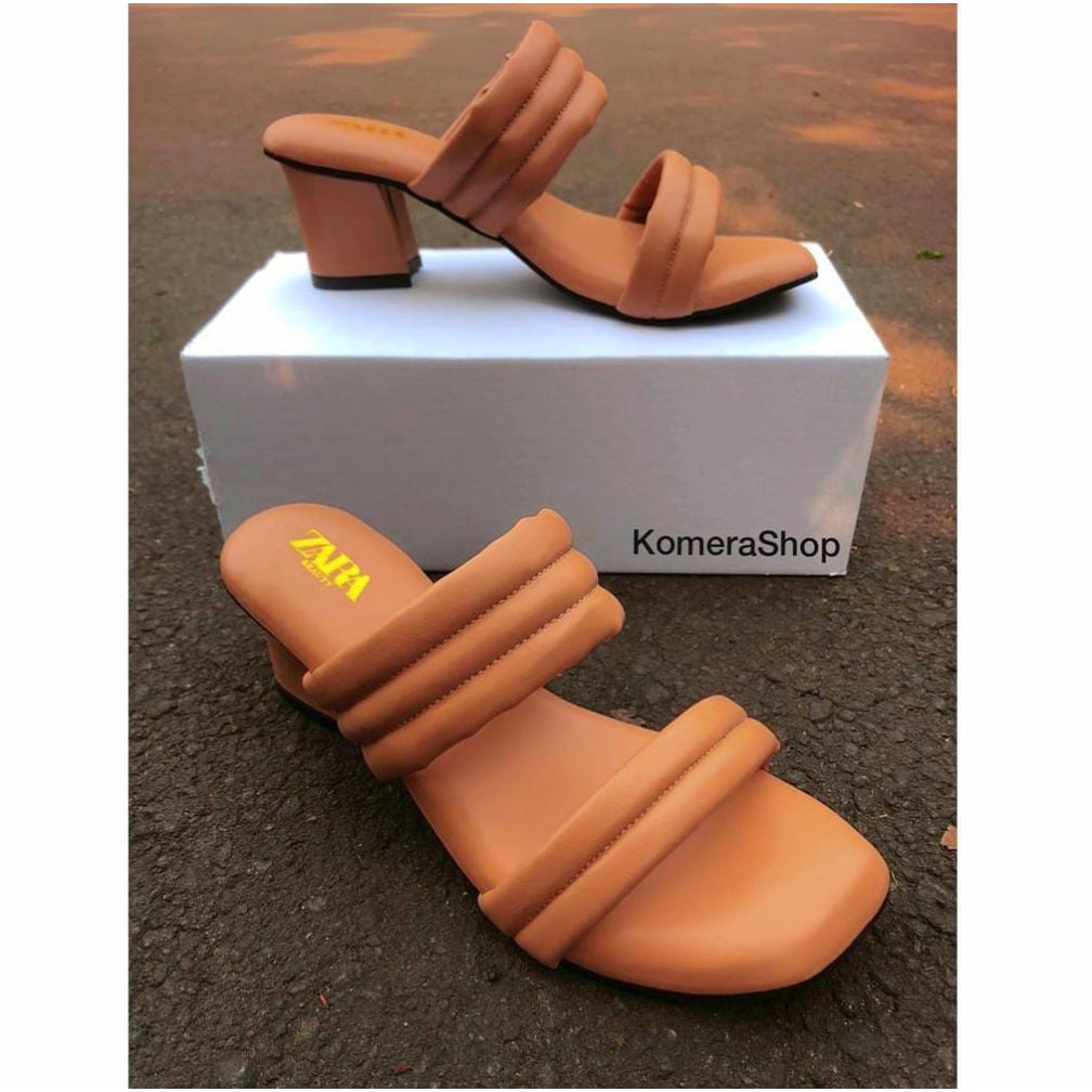 SANDAL WANITA HEELS ZARRA PREMIUM  MODEL BAN - ll