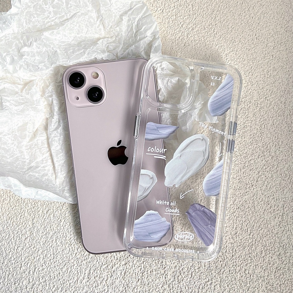 iPhone Case Clear Case Soft Thick TPU Shockproof HD Super Transparent Protection Camera Plating Button Paint Graffiti For iPhone 13 Pro Max iPhone 12 Pro Max iPhone 11 iPhone 7Plus