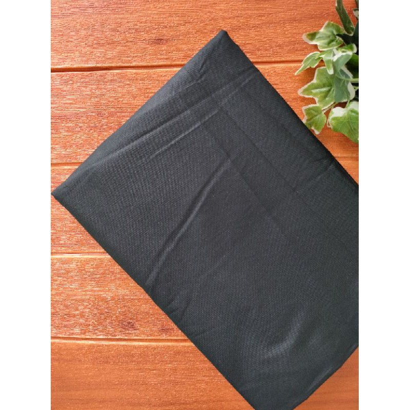 Kain Perca Katun Jepang - Polos Hitam - 50x50 cm