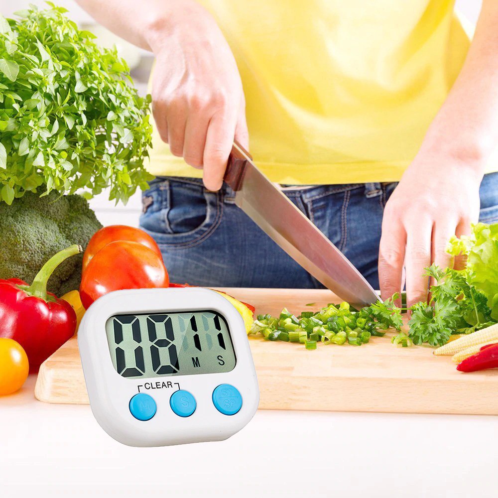 Digital Kitchen Timer Alarm Dapur Masak Clock Stopwatch