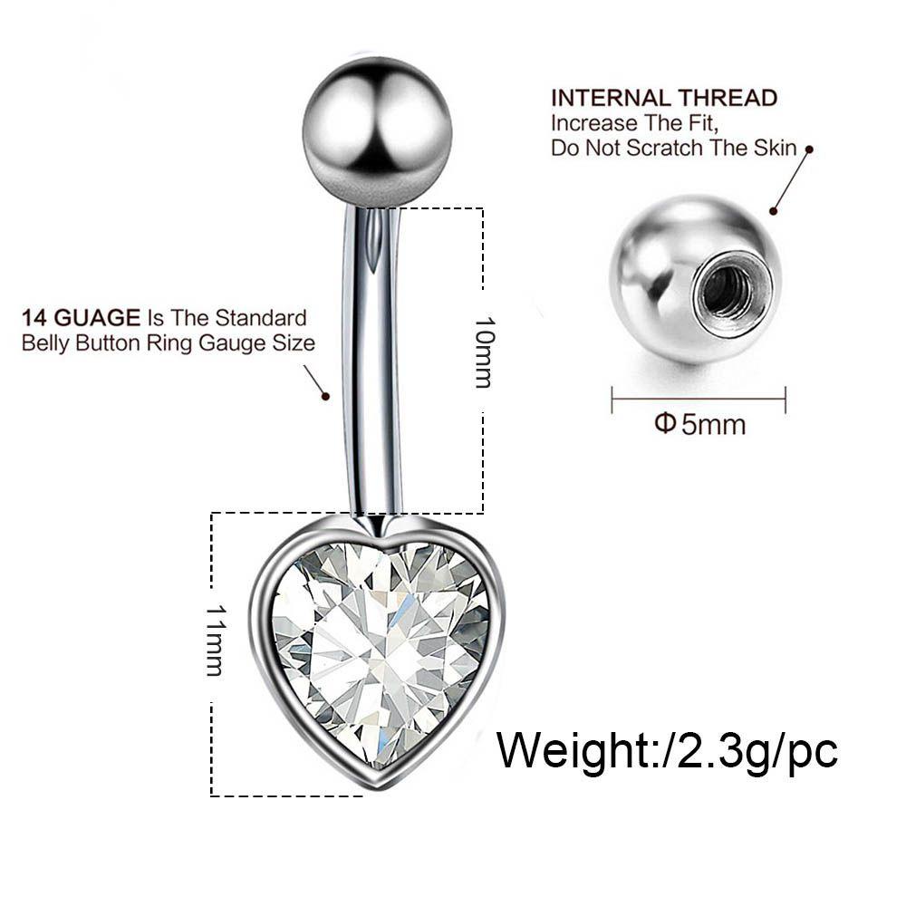 Perhiasan Tindik Perut Nanas Cinta Bedah Cubic Zirconia Cartilage Earring