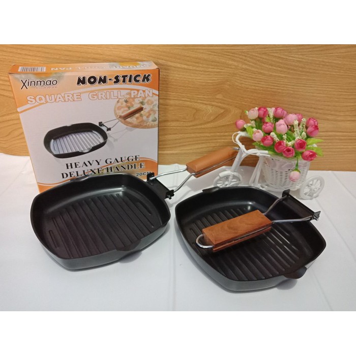 Square Grill Pan Teflon non stick frying pan wajan mini panci