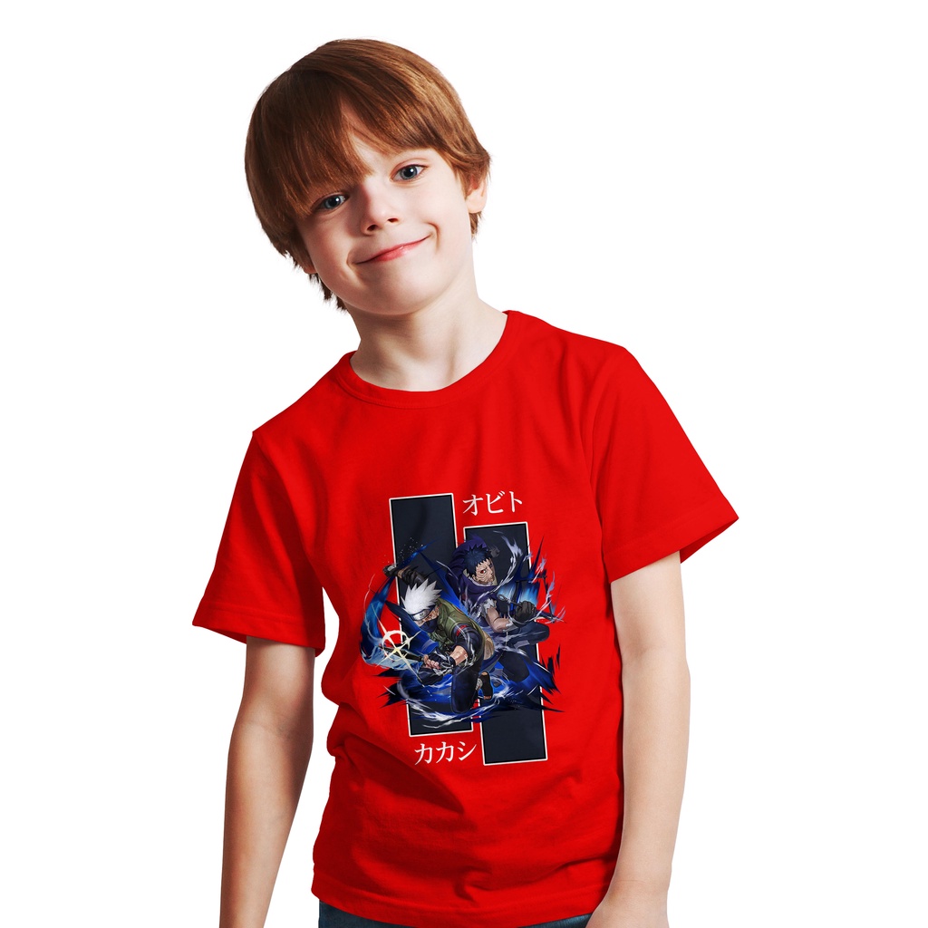 KAOS ANAK ANIME KAKASHI HATAKE OBITO manga Naruto uzumaki PLASTISOL