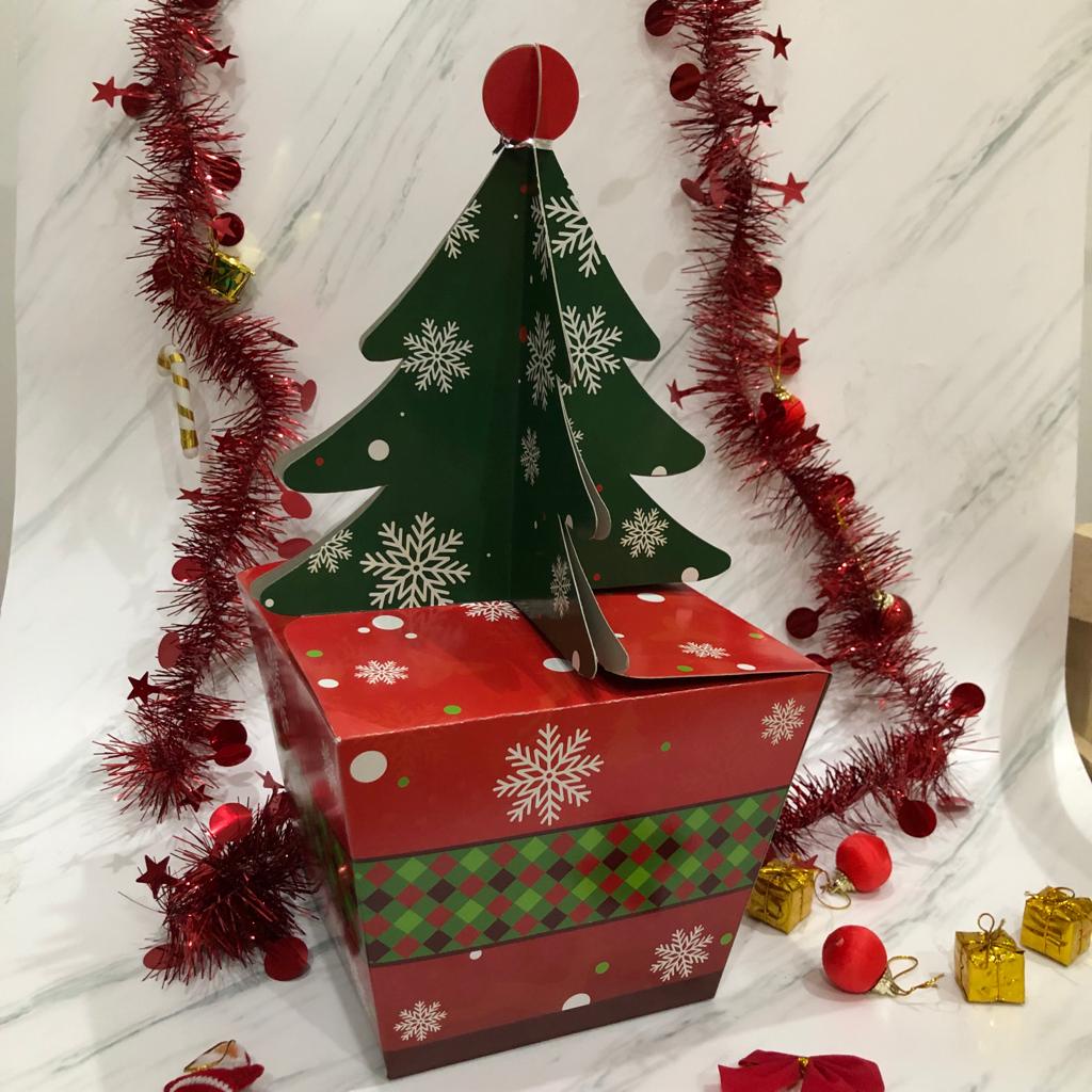 

Kotak Hampers Giftbox Natal Merry Christmas (muat 2 Toples Kue Kering)