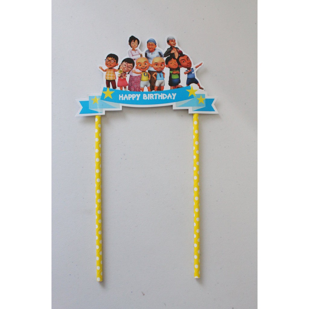 cake topper upin ipin / tusukan kue upin ipin / hiasan kue upin ipin