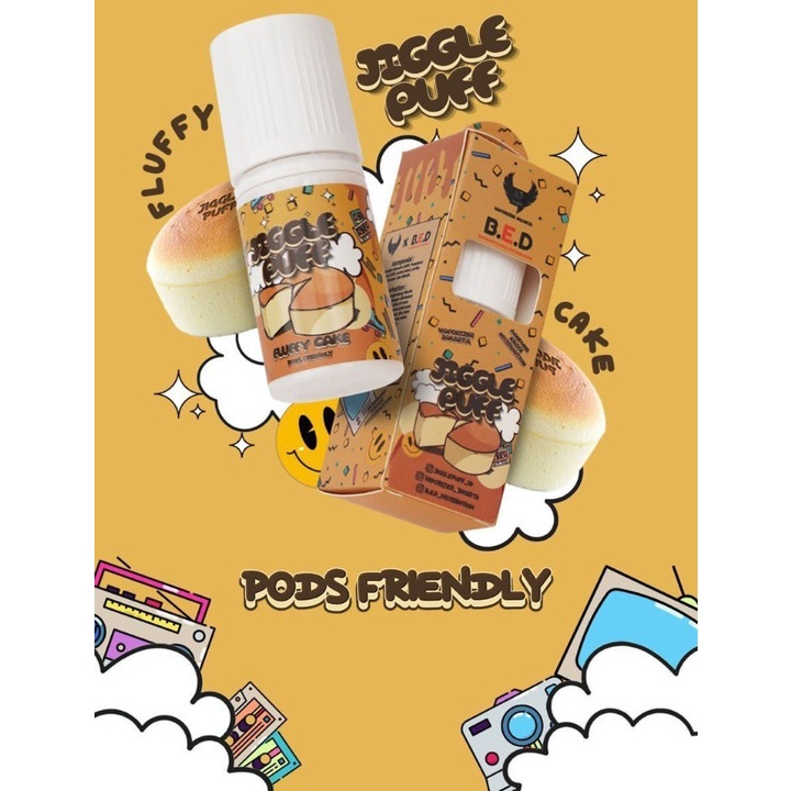 Jiggle Puff Fluffy Cake Pods Friendly 30ML by VJ x BED