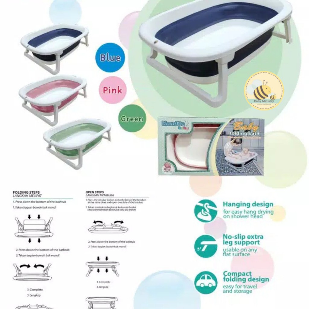 (BEST SELLER!!) KANDILA Baby Folding Bath // Bak Mandi Lipat Bayi/ KDL004/ KDL004-2/ kdl002/ kdl-002