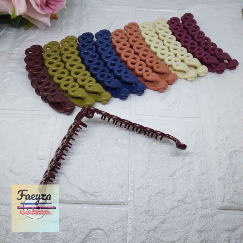 Jepitan Rambut Pisang Motif Jepit Ponytail Isi 12pcs