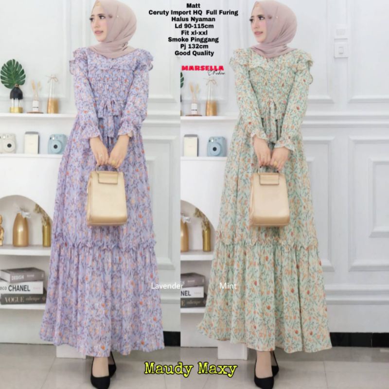 BISA COD / GAMIS MAXY MAUDY BY MARSELLA LD 90-115 / CERUTTY IMPORT HQ FULL FURING HALUS NYAMAN / FIT