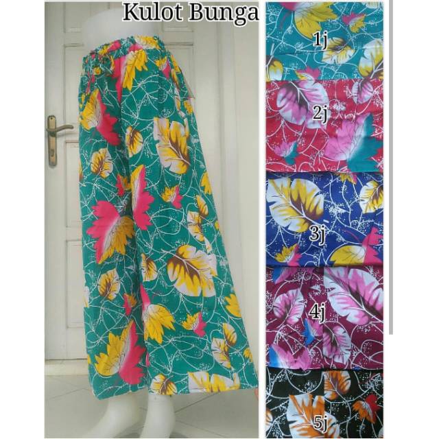 Kulot bunga , kullot bunga , kulot motif bunga , celana kulot , kulot murah, celana kulot bunga
