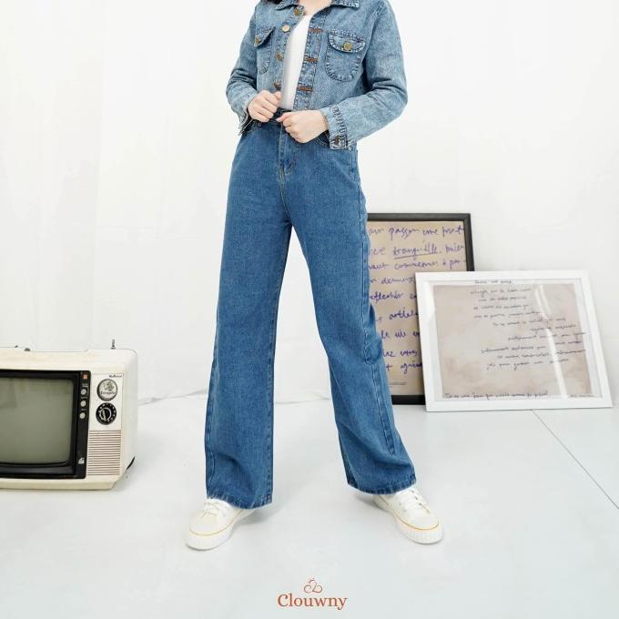 CLOUWNY - Celana Jeans John Kulot Jeans Premium Jeans Fit to XXL Termurah