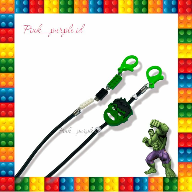 Hulk strap masker nano brick karakter superhero marvel