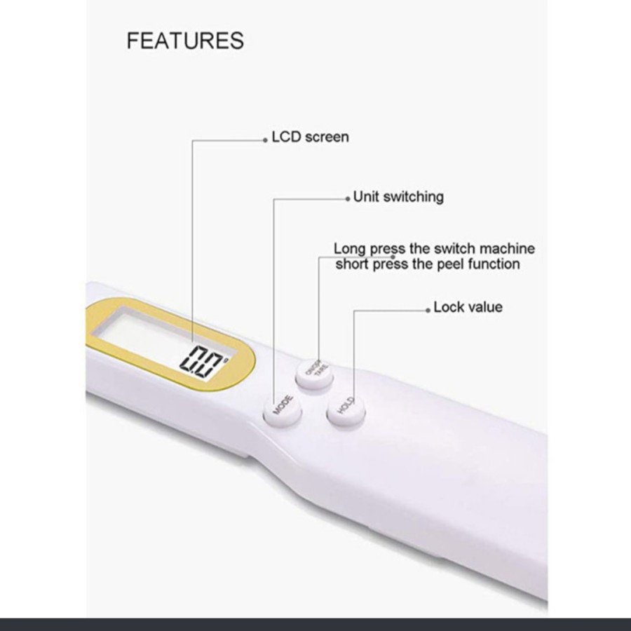 Timbangan sendok digital ukur akurat spoon scale kitchen alat dapur kg