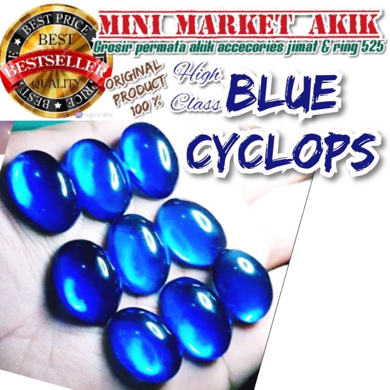 Batu Permata Blue Cyclops Papua Big Size crystal HIGH QUALITY lostun