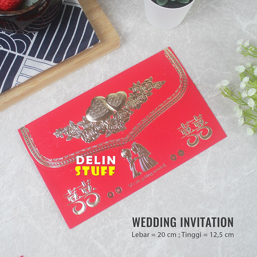 Undangan Pernikahan Perkawinan Sangjit Shuang Xi / Cover Undangan Pernikahan / Chinese Wedding Invit