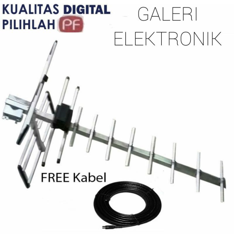 Antena TV Digital PF hd 12, outdoor led,lcd,free kabel 10mtr pf hd 12