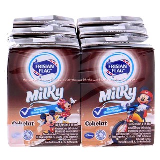 Frisian Flag Milky Milly Coklat Strawberry Uht isi 6pcs