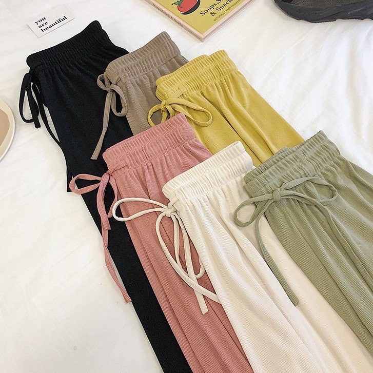 Sevins - Noody Pants Straight warna pastel/highwaist korean style