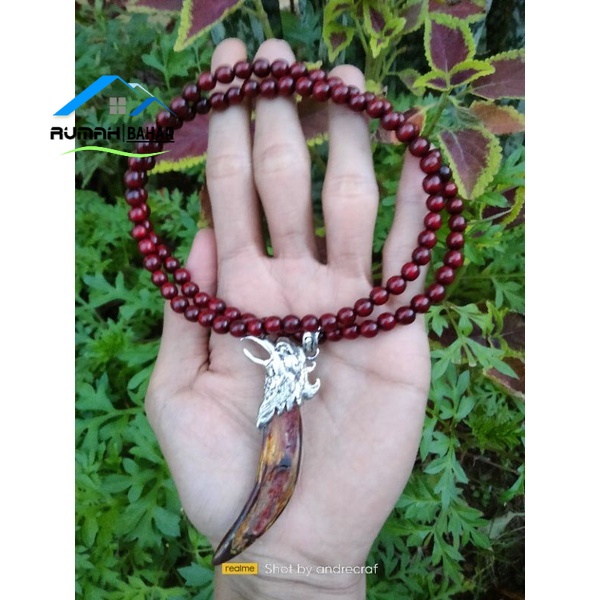 kalung Bahar merah variasi liontin elang bahar