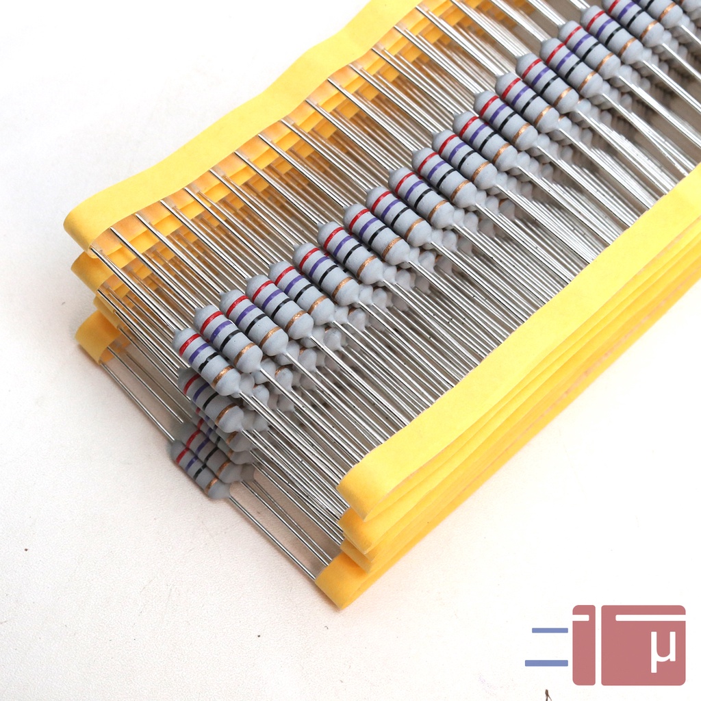 x10 Resistor 27R 27 Ohm 1W Metal Oxide 5% Taiwan Kaki Tembaga