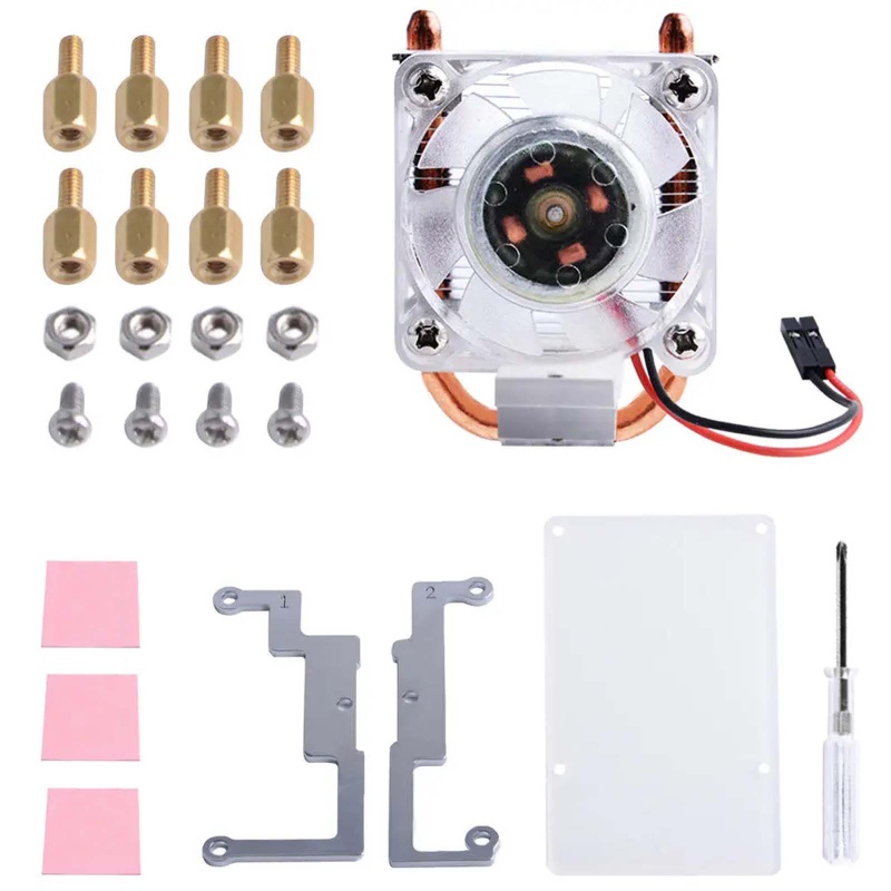 Cre Untuk Raspberry Pi 4B/3B/3B+7warna Bracket Lampu Kipas Pendingin CPU 5lapis