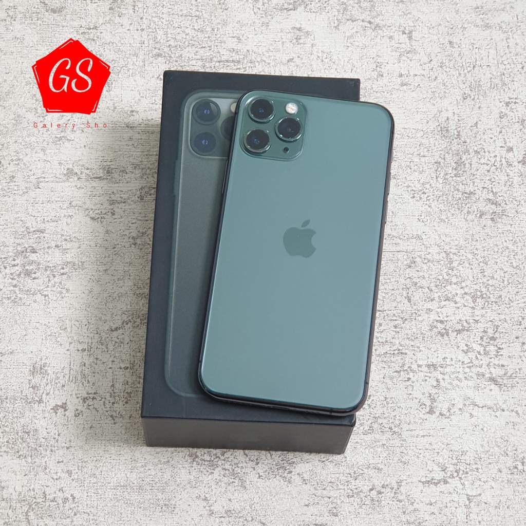 IPHONE 11 PRO MAX 512GB/256GB/64GB Second ORI Fullset Mulus-Midnight Green
