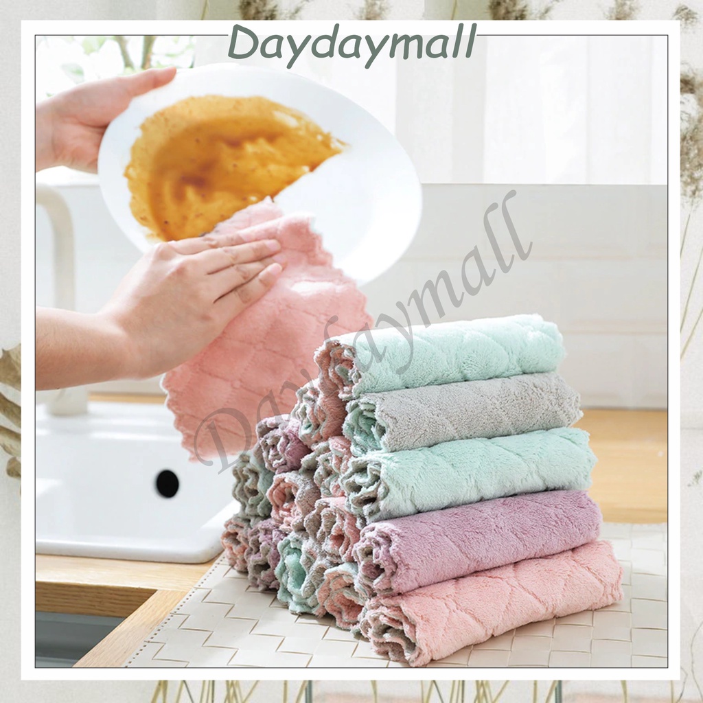 Kain Lap Piring Anti Minyak Bahan Microfiber / Kain Lap Anti Minyak / Lap Cuci Piring dapur sendok DD417