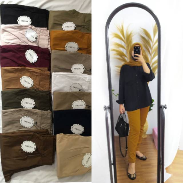 CELANA FAUZIRA BAHAN KATUN STRECH IMPORT / BISA COD