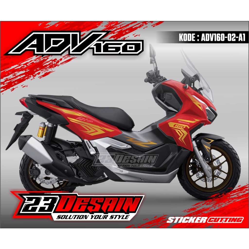 Cutting ADV 160 Sticker HONDA ADV 160 MERAH cutting stiker Striping ADV 160 Merah 02