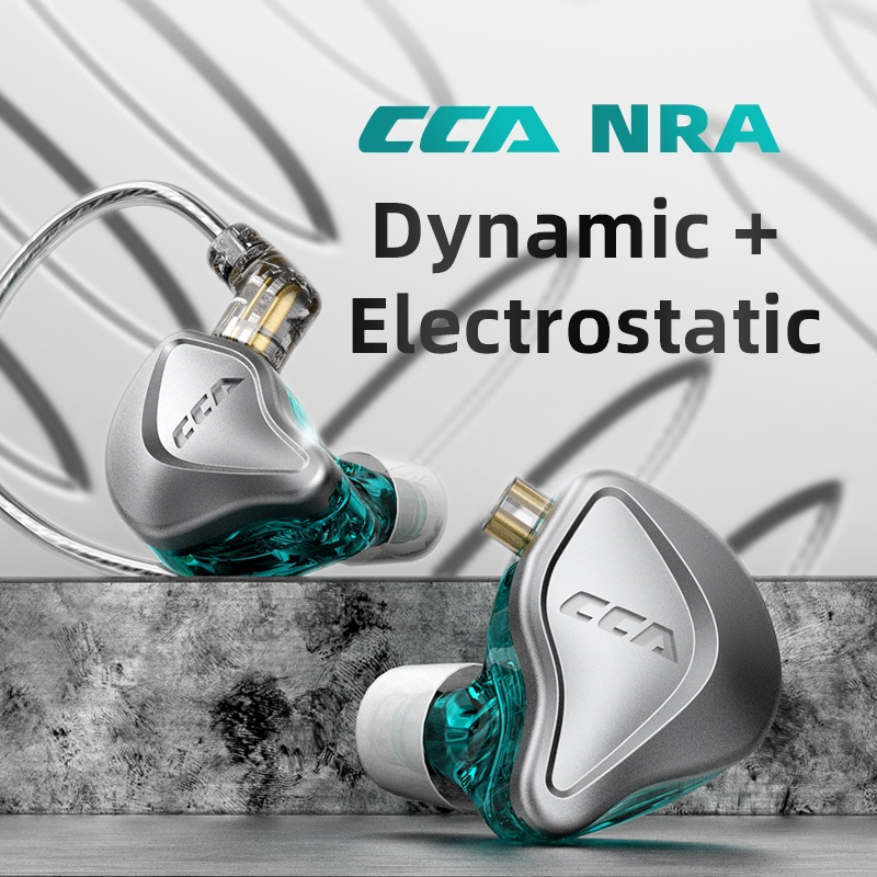 CCA NRA Dual Driver Earphone Electrostatic Dynamic Driver WITH MIC