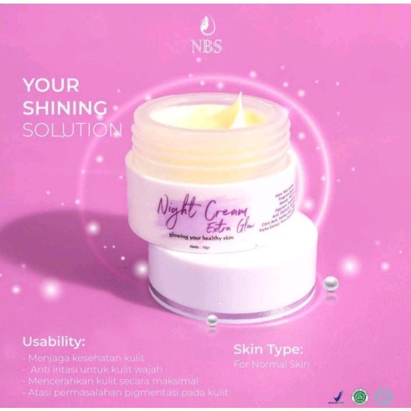 ORIGINAL ID RESMI✓NBS ECER EXTRA GLOW/KRIM MALAM EXTRA GLOW/KRIM SIANG/NIGHT CREAM EXTRA GLOW NBS / 