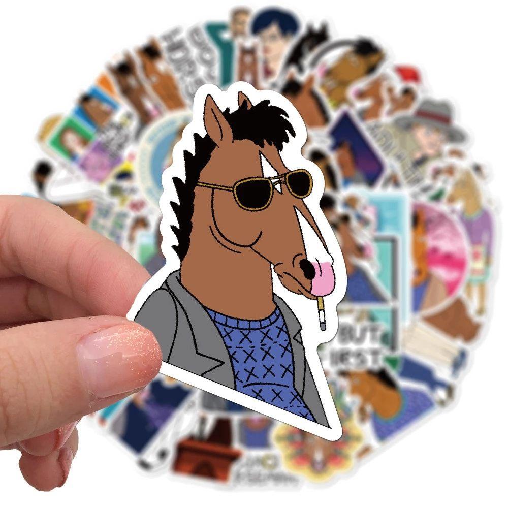 [Elegan] Bojack Stiker Notebook Multi Use Laptop Stiker Poster Alat Tulis Stiker Skateboard Kartun Sticker