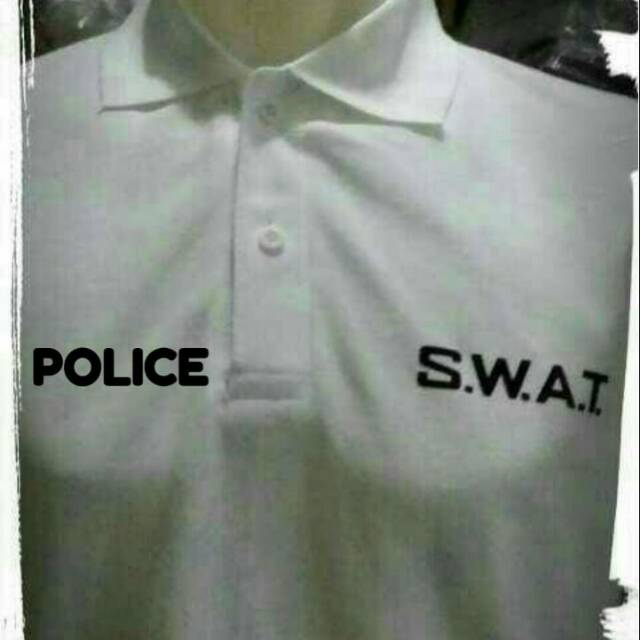 Poloshirt kaos kerah SWAT POLICE
