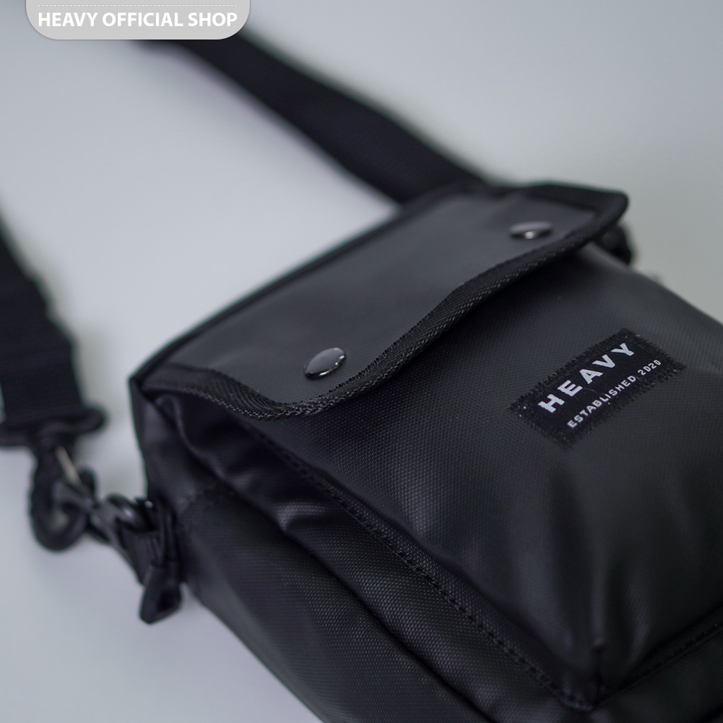 Heavy Official Shop ~ Tas Selempang Slingbag Premium Product | Black Siggler Slingbag Unisex | Tas selempang heavy waterproof