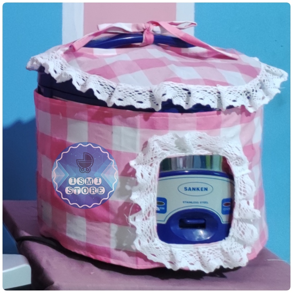 SARUNG MAGICOM Motif Kotak Gingham / Cover Pelindung Magicom Rice Cooker Estetik Kekinian Gaya Korea Bahan Katun by Ismi Store